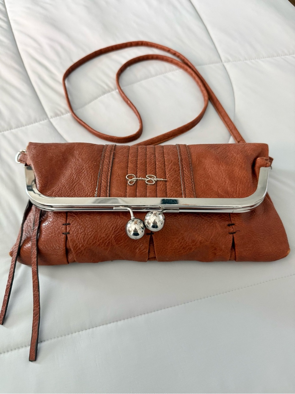5 for $25!! Jessica Simpson Kiss lock Fold-over Crossbody/Clutch
